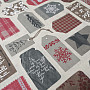 Christmas decorative fabric tags