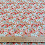 Cotton fabric ZINIA peach flowers