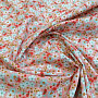 Cotton fabric ZINIA peach flowers