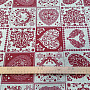 Decorative fabric AMORE GRANATE red