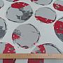 Decorative fabric BLACK OUT Bubbles red
