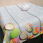 Christmas tablecloth and shawls Colorful Easter eggs