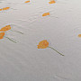 White veil curtain - orange poppies