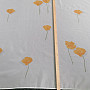 White veil curtain - orange poppies