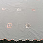 Voial cream curtain with salmon embroidery