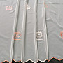 Voial cream curtain with salmon embroidery