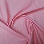 Pink polka dot cotton fabric