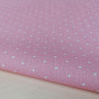 Pink polka dot cotton fabric