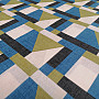 Geo blue decorative fabric