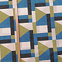 Geo blue decorative fabric