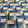 Geo blue decorative fabric