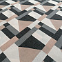 Geo gray decorative fabric