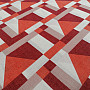 Geo red decorative fabric