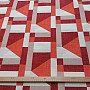 Geo red decorative fabric