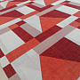 Geo red decorative fabric