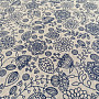 Decorative fabric Neon flowers blue