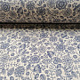 Decorative fabric Neon flowers blue