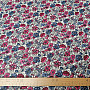 Cotton fabric APOLÉNA flowers purple-burgundy