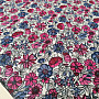 Cotton fabric APOLÉNA flowers purple-burgundy