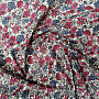 Cotton fabric APOLÉNA flowers purple-burgundy