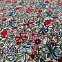 Cotton fabric Apollo flowers pink-blue