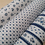 Cotton fabric MAJOLIKA blue stripe