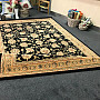 Luxury wool rug PRAGUE black / beige