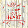 FOLLOW YOUR HEART tapestry cushion cover