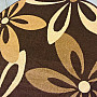 Round carpet KARMEL flower brown