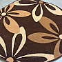 Round carpet KARMEL flower brown
