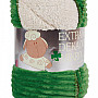 Microfiber blanket EXTRA SOFT SHEEP plastic design - green