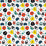 Children's cotton satin MONSTERS digital printing