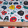 Children's cotton satin MONSTERS digital printing