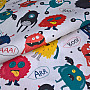 Children's cotton satin MONSTERS digital printing