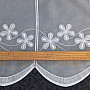 Embroidered curtain for stained glass window 11667 flowers