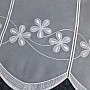 Embroidered curtain for stained glass window 11667 flowers