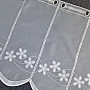 Embroidered curtain for stained glass window 11667 flowers