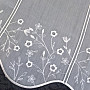 Embroidered curtain for stained glass window GERSTER 11648 FLOWERS