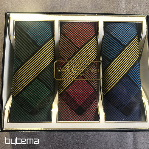 Men's cloth handkerchiefs - set of 3 in a box - Dark