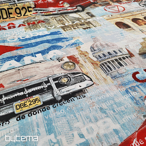 Decorative fabric CUBA retro design