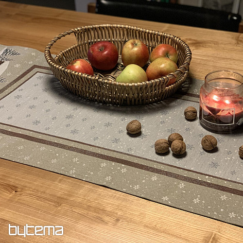 Tapestry tablecloth, scarf and place setting WINTER LANDSCAPE
