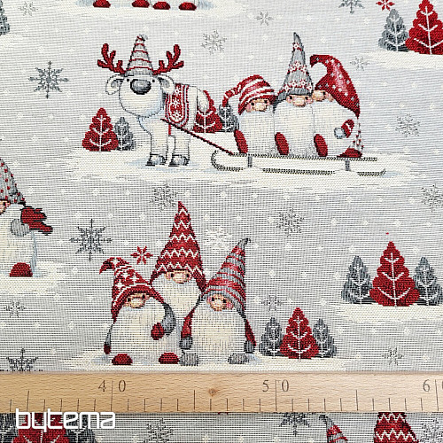 Tapestry fabric CHRISTMAS ELVES