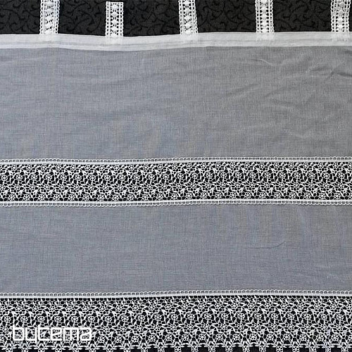 Curtain on loops white W20683