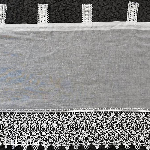 Curtain on loops white W20683