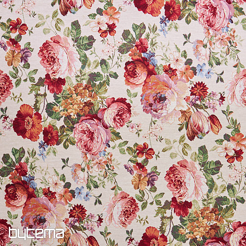 Tapestry fabric CREAM ROSE