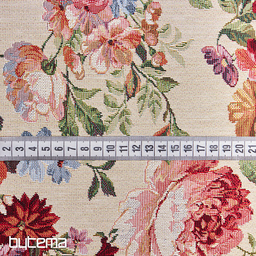 Tapestry fabric CREAM ROSE