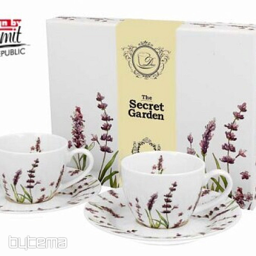 Porcelain espresso mugs set 2 pcs Lavender E šapo
