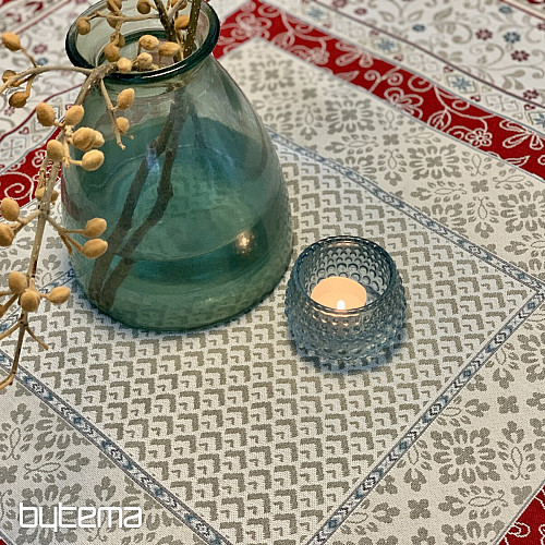 Tapestry tablecloth and scarf FLOWERS IN A FRAME
