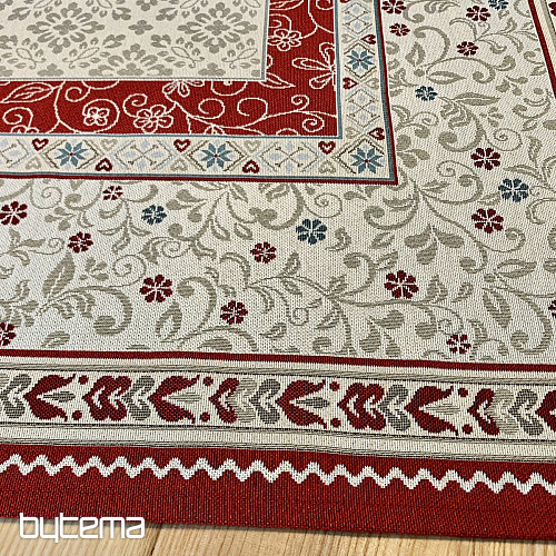 Tapestry tablecloth and scarf FLOWERS IN A FRAME