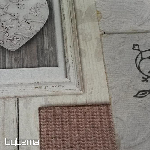 Decorative fabric 3D HEART IN A FRAME